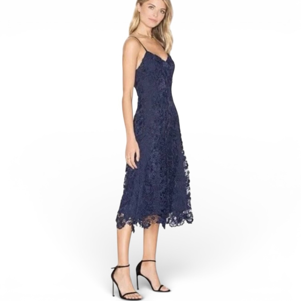 Alice + Olivia Naomi Spaghetti Strap Lace Dress 
Sapphire Blue Size 0